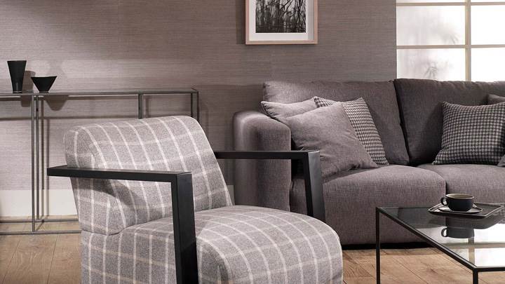Grey Sofa Set And Black And Grey Interior